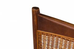 Paul McCobb Set of 8 Paul McCobb for Calvin Furniture Wooden Caned Upholstered Dining Chairs - 2787175