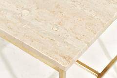 Paul McCobb Travertine Brass Low Console 1960 - 2410334