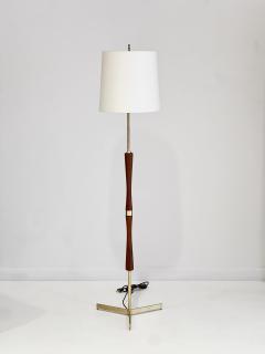 Paul McCobb VINTAGE BRASS AND WALNUT FLOOR LAMP - 4719561