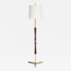 Paul McCobb VINTAGE BRASS AND WALNUT FLOOR LAMP - 4719598