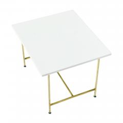 Paul McCobb Vitrolite and Brass Side End Table 1960 - 4323512