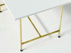 Paul McCobb Vitrolite and Brass Side End Table 1960 - 4323513