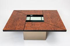 Paul Michel Paul Michel Burl Wood Cocktail Coffee Table France circa 1970 - 3310450