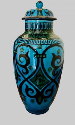 Paul Milet Paul Milet for S vres Lidded Amphora Vase Decorated by L Bourgeot France - 4470814
