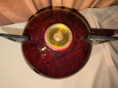 Paul Milet S vres Ceramic Vase with Patinated Metal Mounts by Paul Milet France 1920s - 4496213