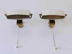 Paul Neuhaus Leuchten Set of Two Elegant Mid Century Bed Clamp Sconces by Paul Neuhaus Germany 1950s - 4030764