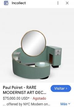 Paul Poiret Art Deco Glamour Vanity Table A Masterpiece of Modern Art Deco Design - 4134441