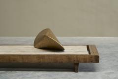 Paul Schatz Large Geometrical Sculpture in Sand Cast Brass - 4468129