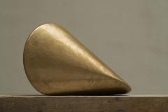 Paul Schatz Large Geometrical Sculpture in Sand Cast Brass - 4468130