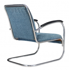 Paul Schuitema 1930s design Paul Schuitema chromed Bauhaus armchair - 2977590