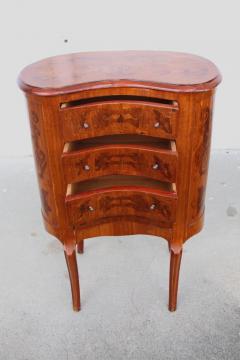 Paul Sormani Early 20th Century French Louis XVI Style Kidney Shaped Nightstand - 3220195