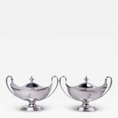 Paul Storr Pair of Paul Storr English Georgian Neoclassical Sauce Tureens 1793 - 4225791