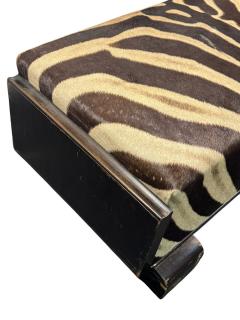 Paul T Frankl ART DECO ZEBRA SKIN BENCH IN CURVED WOOD FRAME BY PAUL FRANKL - 4605129