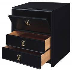 Paul T Frankl Pair of Bedside Tables with Brass X Pulls by Paul Frankl - 180424