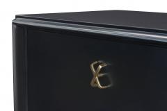 Paul T Frankl Pair of Bedside Tables with Brass X Pulls by Paul Frankl - 180427