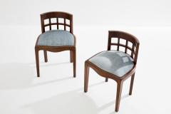 Paul T Frankl Paul T Frankl pair of side chairs curly walnut mohair velvet 1933 - 4373981