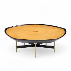 Paul Tuttle Paul Tuttle Winsor White Baker Transition Collection Oak Brass Coffee Table - 4392112