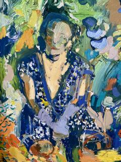 Paul Wadsworth Blue Sari In The Sunflower Garden - 1613792