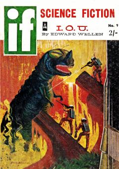 Paul Wenzel Godzilla like Dinosaur Monster Science Fiction Cover Illustration - 1108584