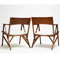 Paulo Alves Modern Armchairs in Hardwood Velvet by Paulo Alves Lu s Suzuki 2009 Brazil - 3183321