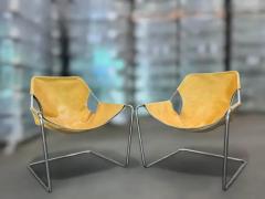 Paulo Mendes da Rocha Paulistano Armchairs by Paulo Mendes da Rocha in Steel Leather Brazil - 3910394