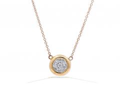 Pave Diamond Donut Pendant 18kt Yellow Gold - 4442225