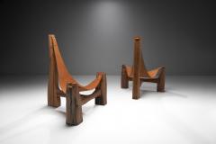 Pavel Novak Pair of Tripod Lounge Chairs by Pavel Novak Czechoslovakia 1980s - 1886715