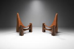 Pavel Novak Pair of Tripod Lounge Chairs by Pavel Novak Czechoslovakia 1980s - 1886719