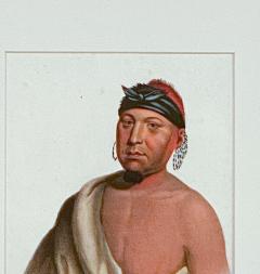 Peah Mus Ka A Musquakee Chief McKenney Hall Engraving 19th Century - 2918971