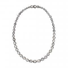 Pear Shape Diamond Riviere Necklace - 2170933