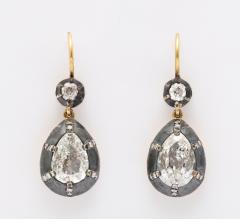 Pear Shaped Diamond Earrings - 201854