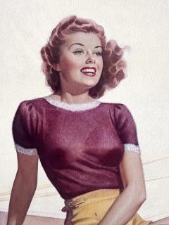 Pearl Frush Female Pin Up Artist Smooth Sailing Sweethearts of Sport - 4591117