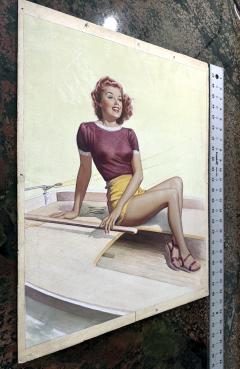 Pearl Frush Female Pin Up Artist Smooth Sailing Sweethearts of Sport - 4591121