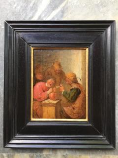 Peasant Inn Scene 17th century Old Master painting Circle of Adriaen Brouwer - 4600299