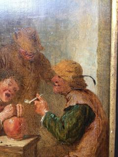 Peasant Inn Scene 17th century Old Master painting Circle of Adriaen Brouwer - 4600303