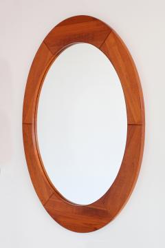 Pedersen Hansen Large Danish Teak Oval Mirror - 427232