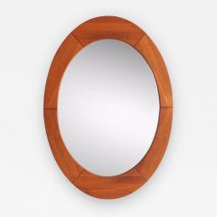 Pedersen Hansen Large Danish Teak Oval Mirror - 429489