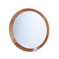 Pedersen Hansen Pedersen and Hansen Mid Century Danish Teak Round Mirror - 3846534