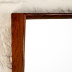 Pedersen Hansen Rectangular Rosewood Wall Mirror by Pedersen and Hansen Denmark 1960s - 2982781