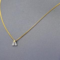 Pedro Boregaard Brilliant White Diamond Platinum Yellow Gold Tiny Fly Necklace Pedro Boregaard - 4703124