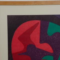 Pedro Coronel Pedro Coronel Colorful Modern Dove Abstract Lithograph Purple - 1301867