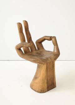 Pedro Friedeberg Carved Wood Hand Chair - 4201841