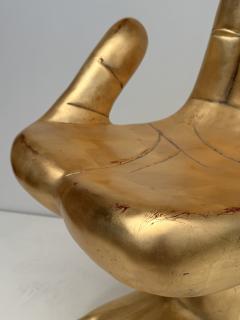 Pedro Friedeberg Gold Leaf Hand and Foot Vanity Boudoir Chair Manner of Pedro Friedberg - 4699646