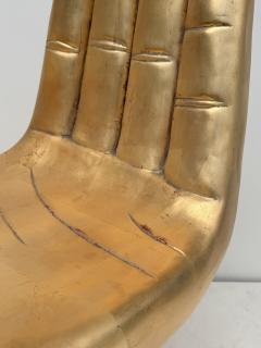 Pedro Friedeberg Gold Leaf Hand and Foot Vanity Boudoir Chair Manner of Pedro Friedberg - 4699649
