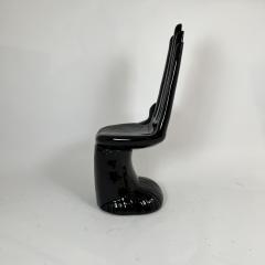 Pedro Friedeberg Hand shaped Chair Sculpture Carved Hardwood Black Lacquer Mexico circa 1960 - 3921418