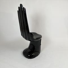 Pedro Friedeberg Hand shaped Chair Sculpture Carved Hardwood Black Lacquer Mexico circa 1960 - 3921421