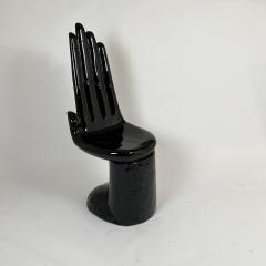 Pedro Friedeberg Hand shaped Chair Sculpture Carved Hardwood Black Lacquer Mexico circa 1960 - 3921423