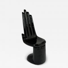 Pedro Friedeberg Hand shaped Chair Sculpture Carved Hardwood Black Lacquer Mexico circa 1960 - 3922804