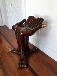 Pedro Friedeberg Rare Editioned Bronze Hand and Feet Chair by Pedro Friedeberg - 41582