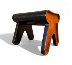 Pedro Useche Brazilian Mid Century modern Stool in Ebonized Wood By Pedro Useche - 4416811